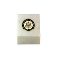 White Marble Recess Paper Weight (3"x5/8"x4")
